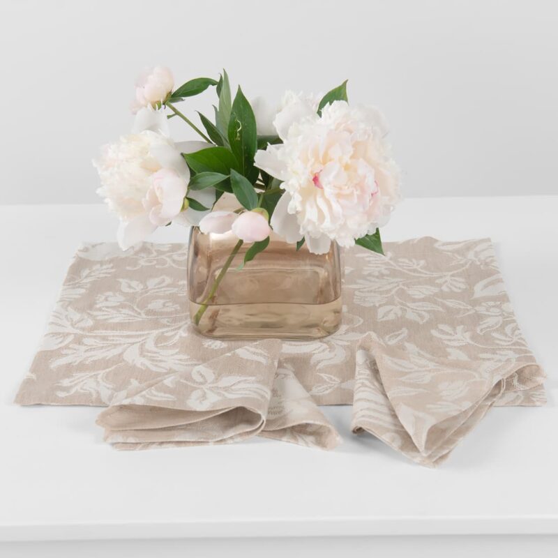 half linen floral placemat