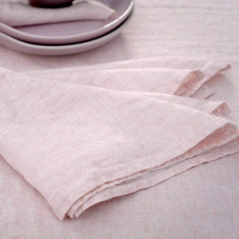 Pink linen napkin