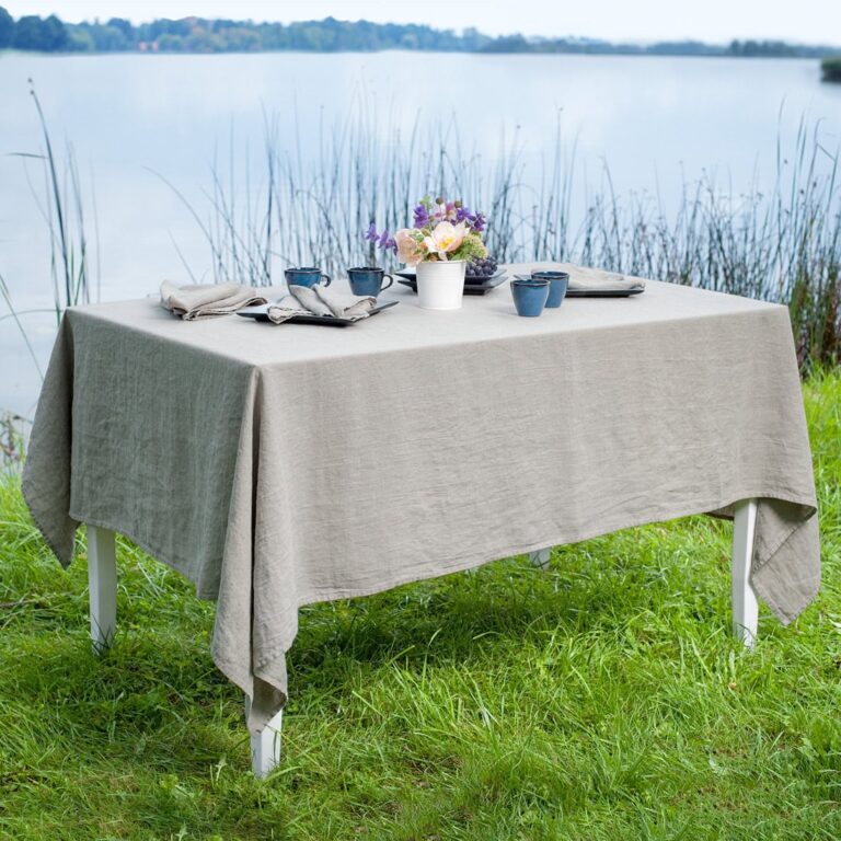 Natural linen tablecloth