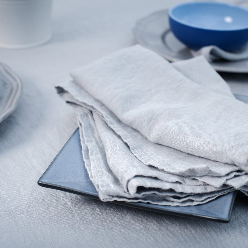 Light grey linen napkin