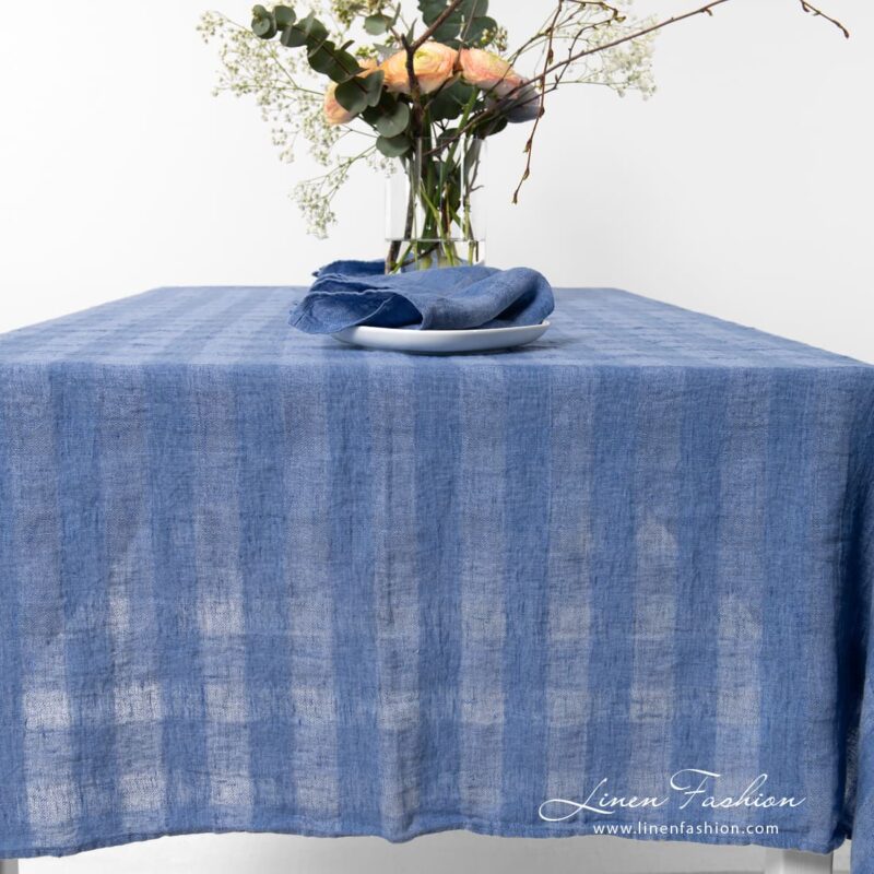 PORTO linen tablecloth, specially washed fabric