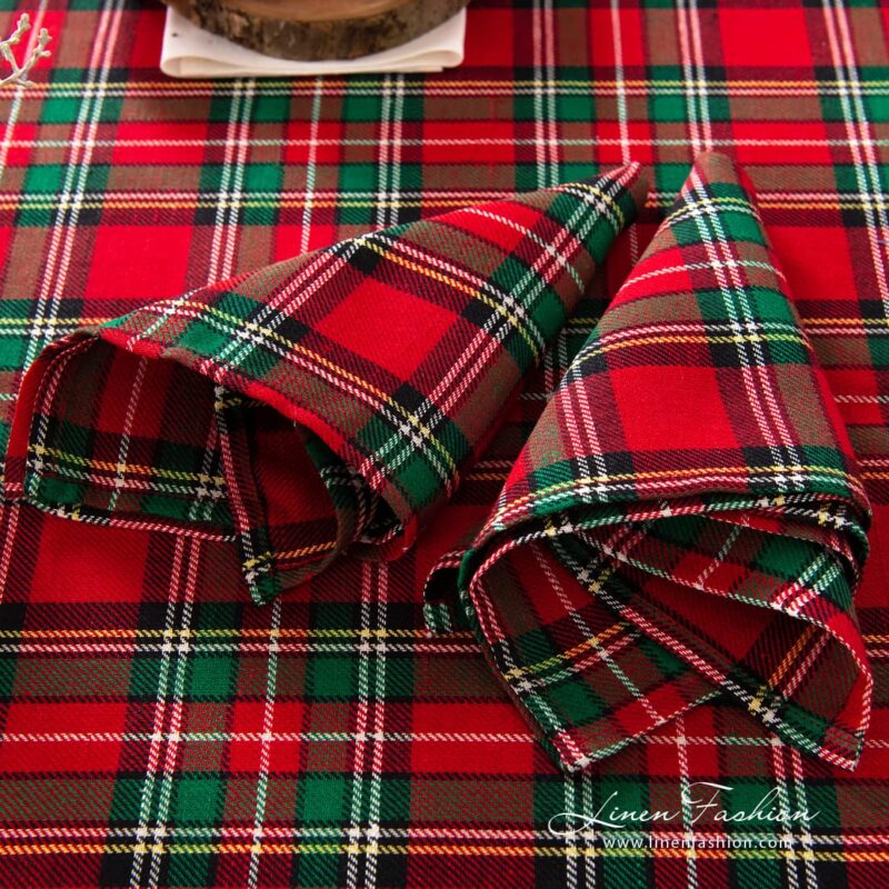 Red checked napkin.