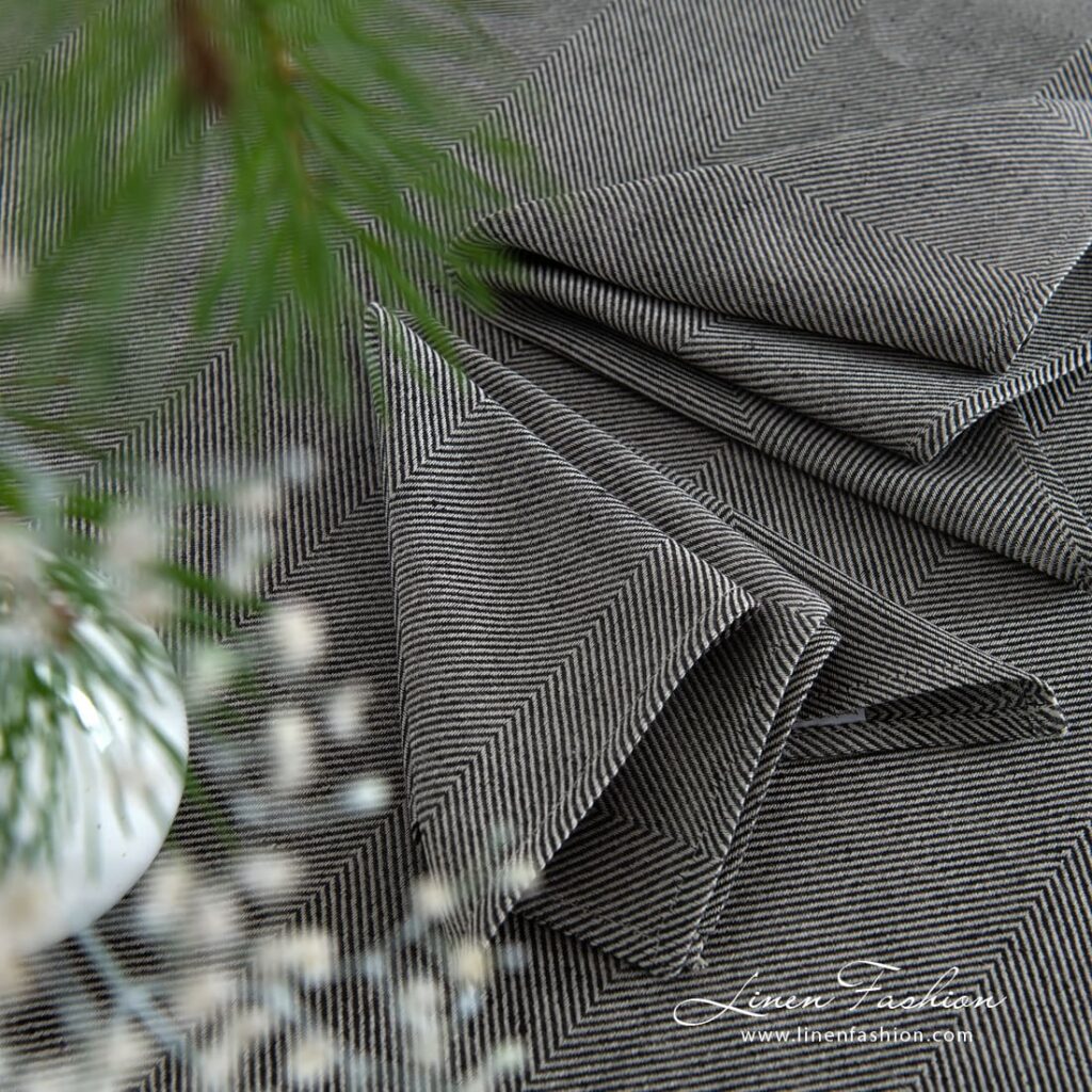 MINERAL grey linen cotton napkin