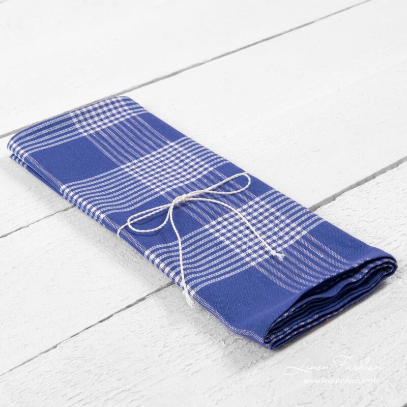 Blue kitchen towel.