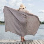 CUBA Ręcznik plażowy w fioletowe paski