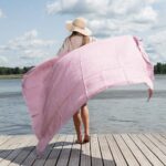 KORFU Ręcznik plażowy liliowy