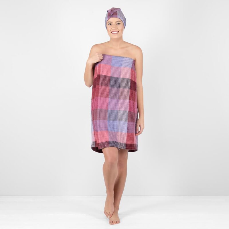 lilac wrap linen towel, bingo.