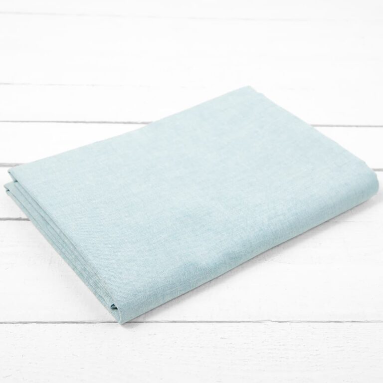 linen cotton turquoise flat sheet