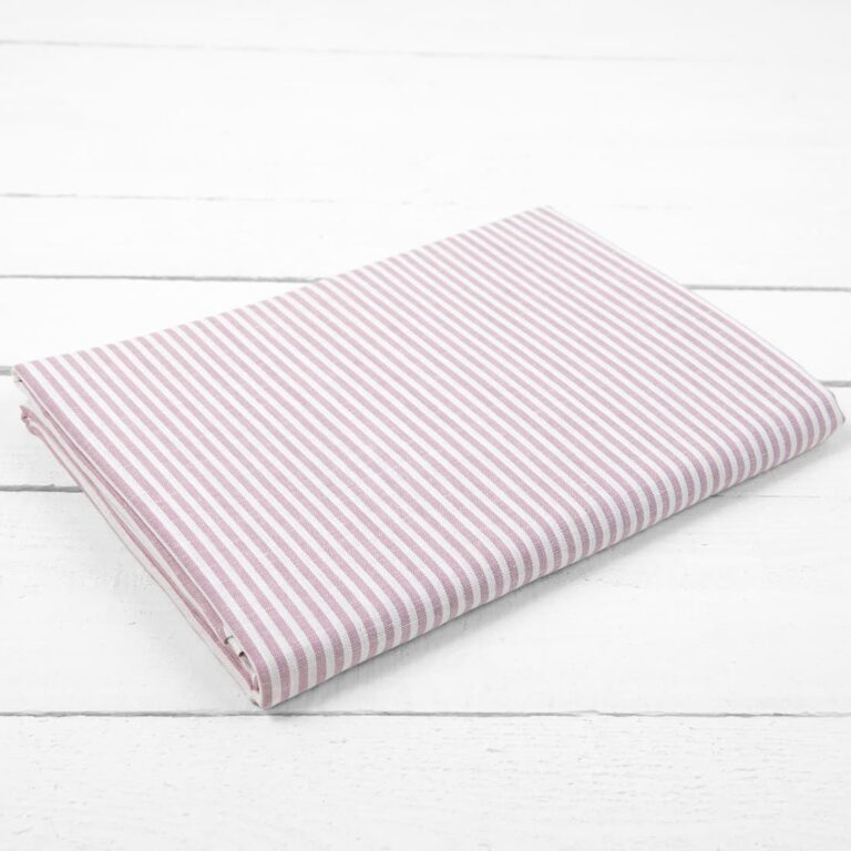 linen cotton lilac striped flat sheet