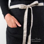 BISTRO SHORT Fartuch czarny