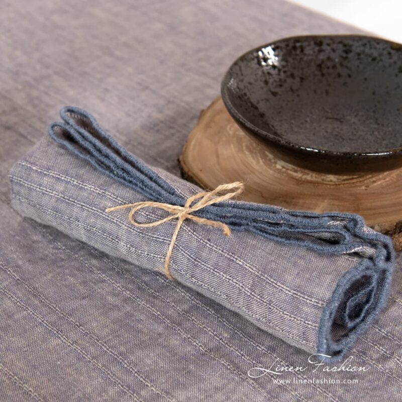 Violet napkin.