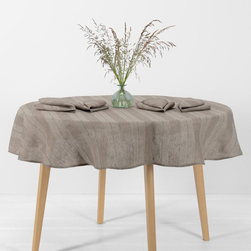 round/oval sandy tablecloth