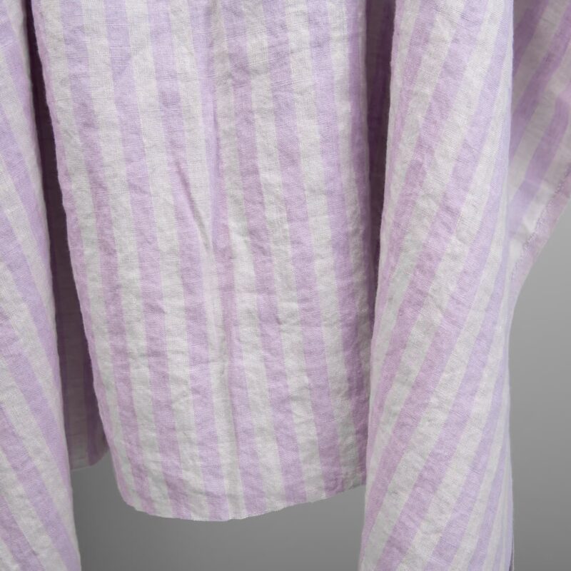 linen lilac striped fabric, 145cm.
