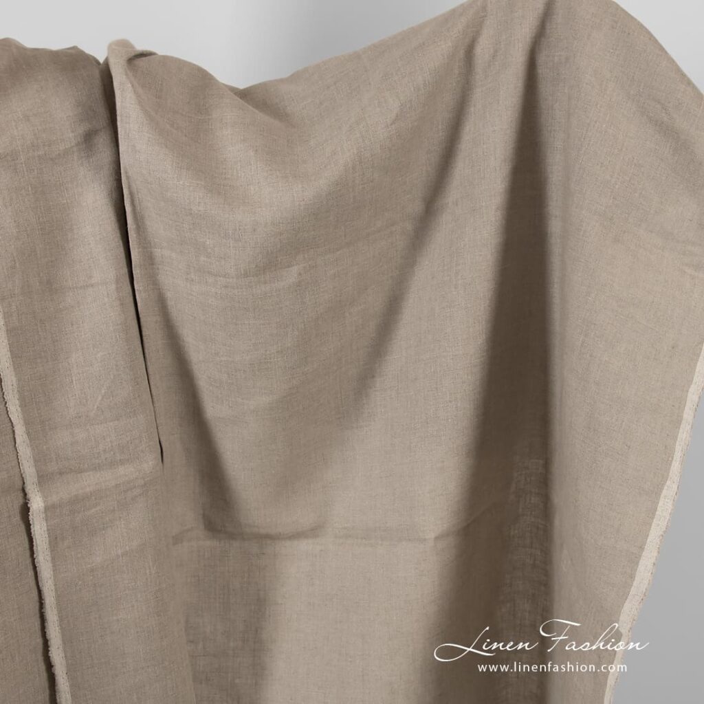 Natural color linen fabric