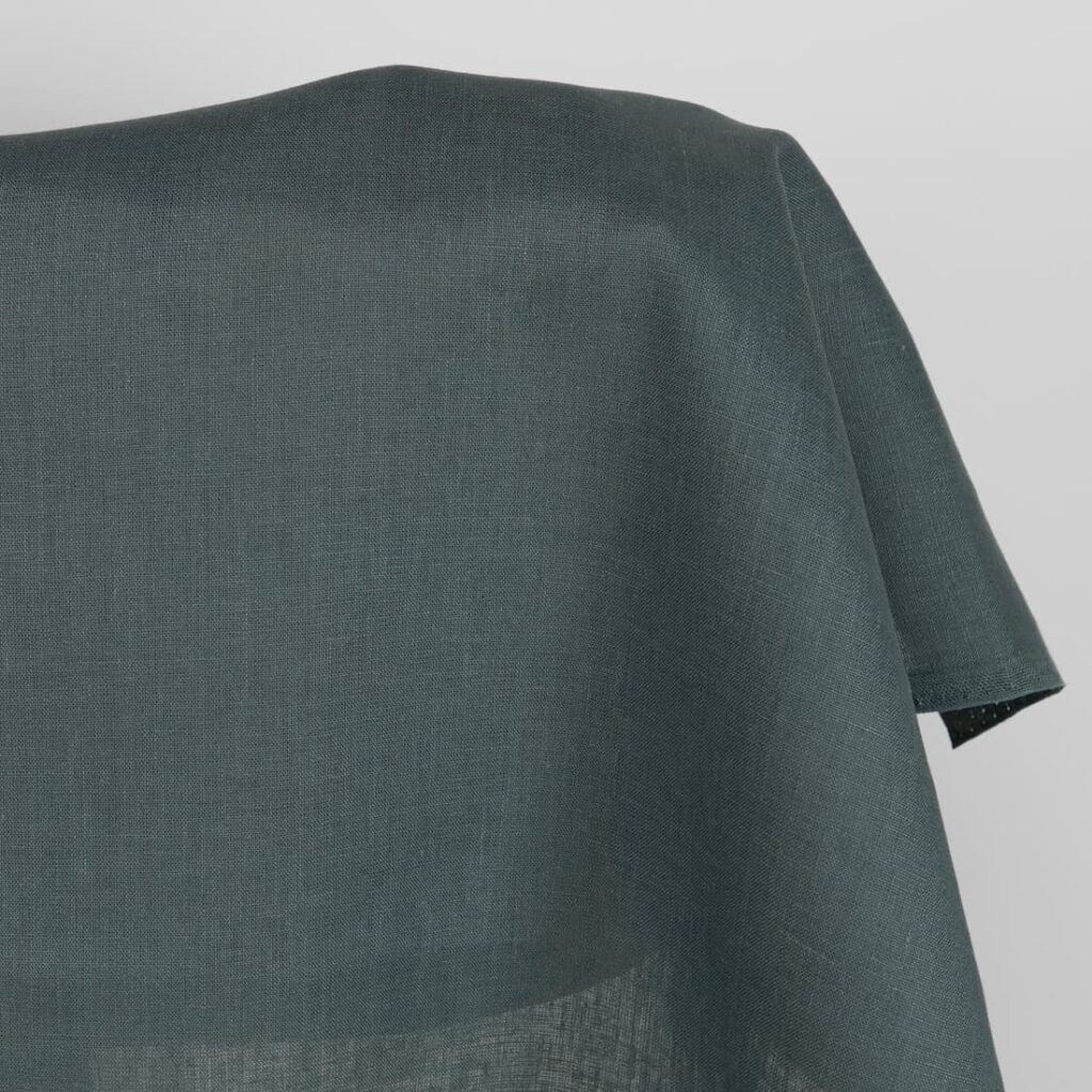 Linen fabric in orion blue colour