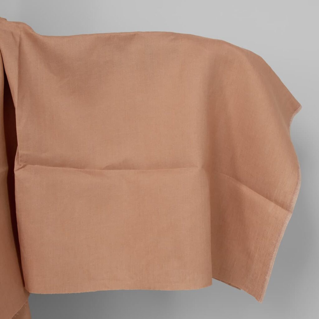 Linen fabric light clay colour