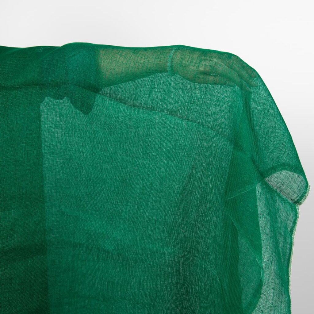deep green linen fabric