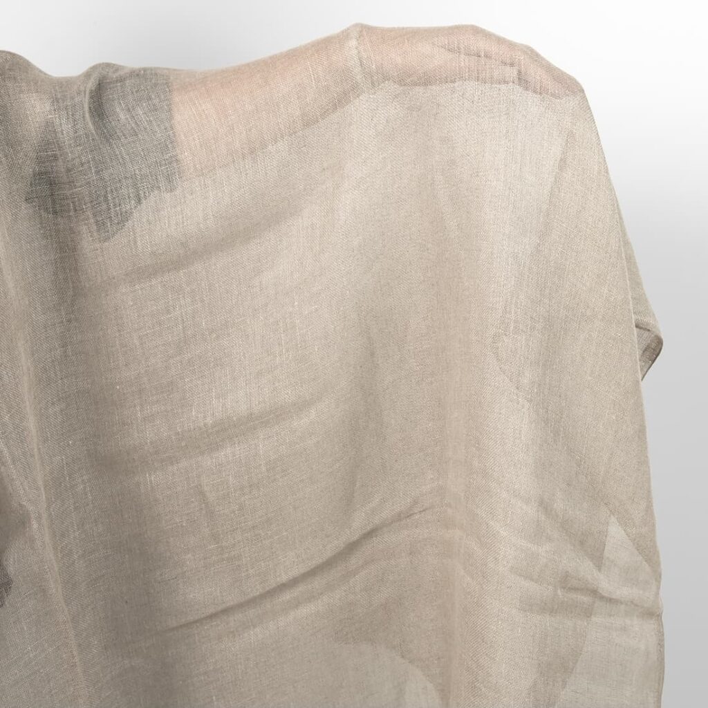 Natural linen gauze fabric