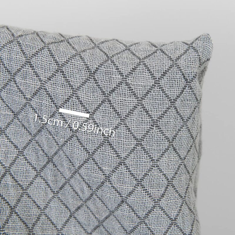 Washed linen cotton fabric diamond jacquard, with measurements