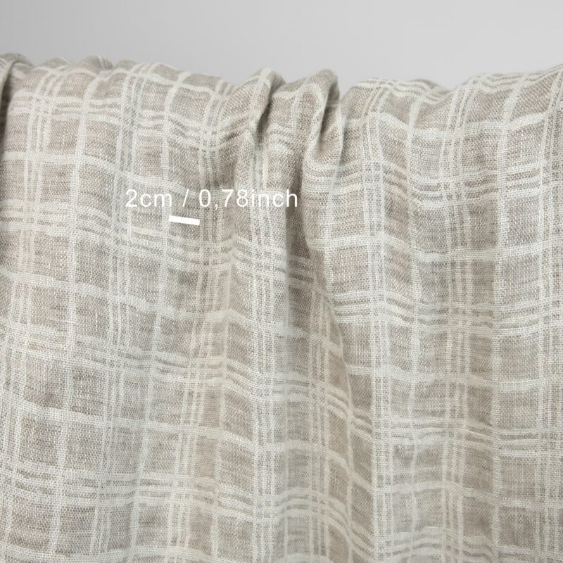 linen washed jacquard squares, 140cm.