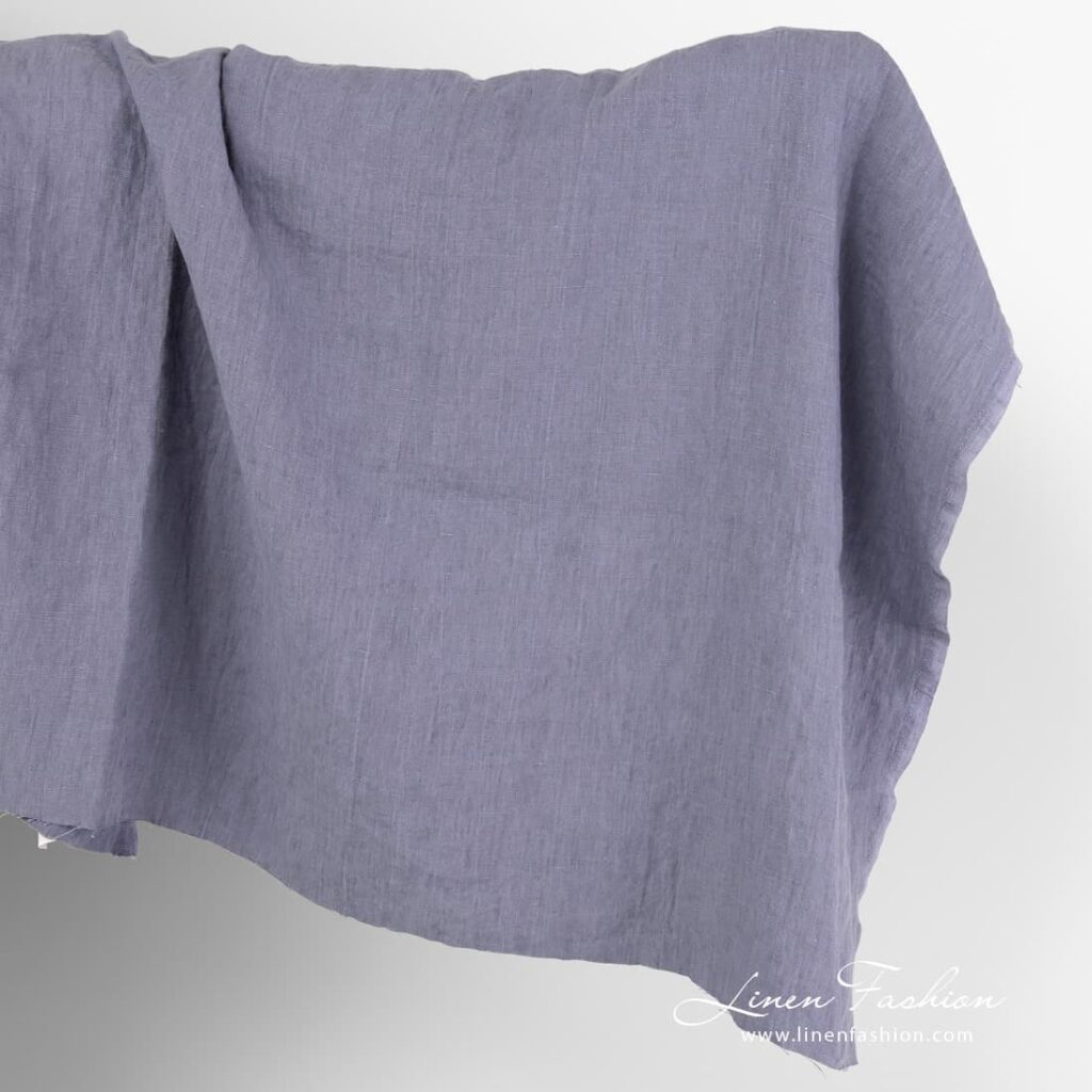 Washed violet linen fabric.
