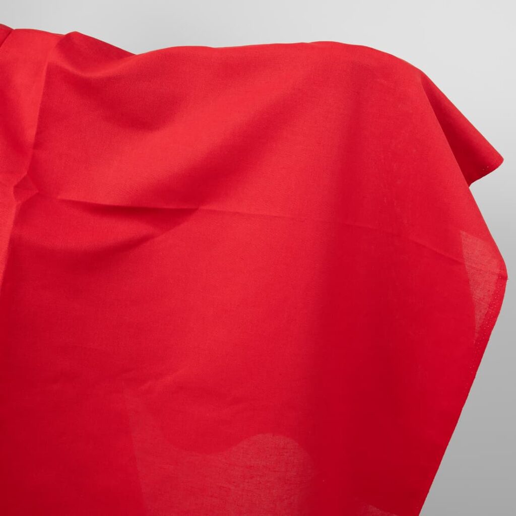 deep red linen cotton fabric