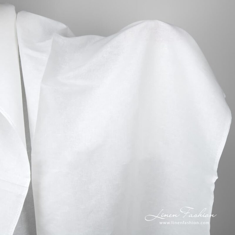 Off-white linen cotton fabric