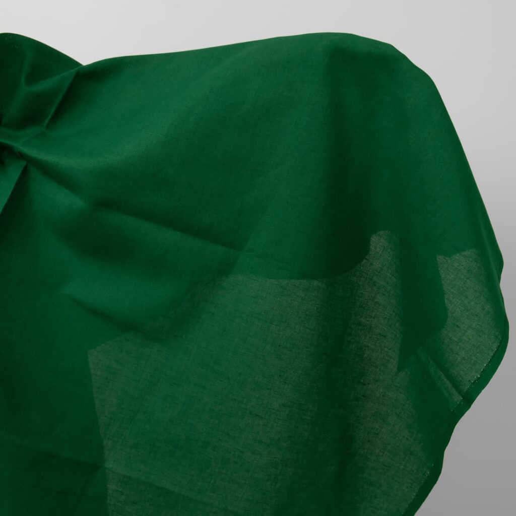 Emerald green linen cotton fabric