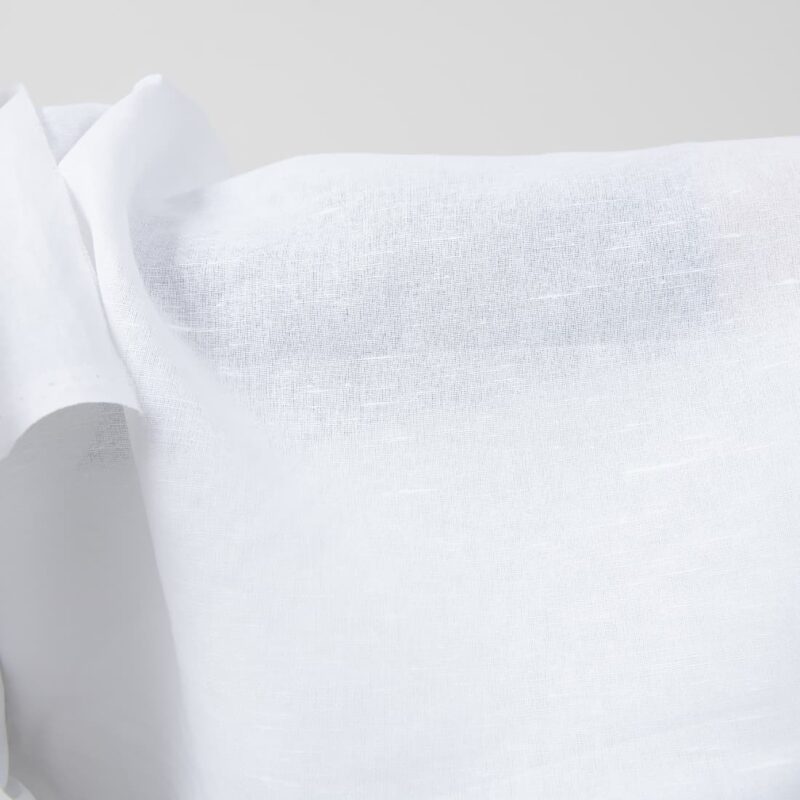 Optical white linen cotton fabric texture
