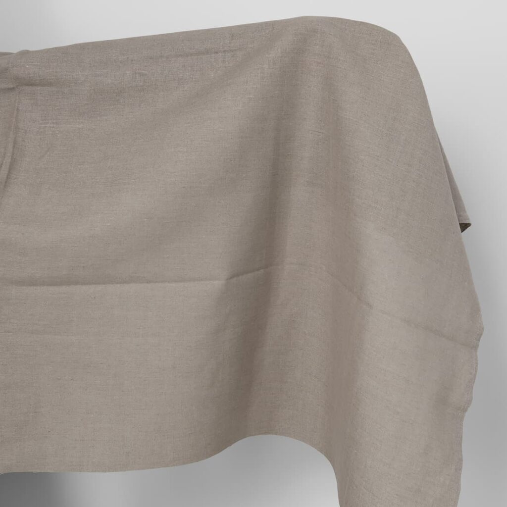 Linen cotton fabric natural and beige melange