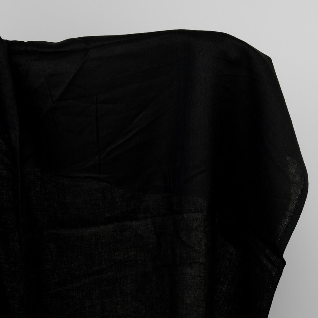 Black linen fabric
