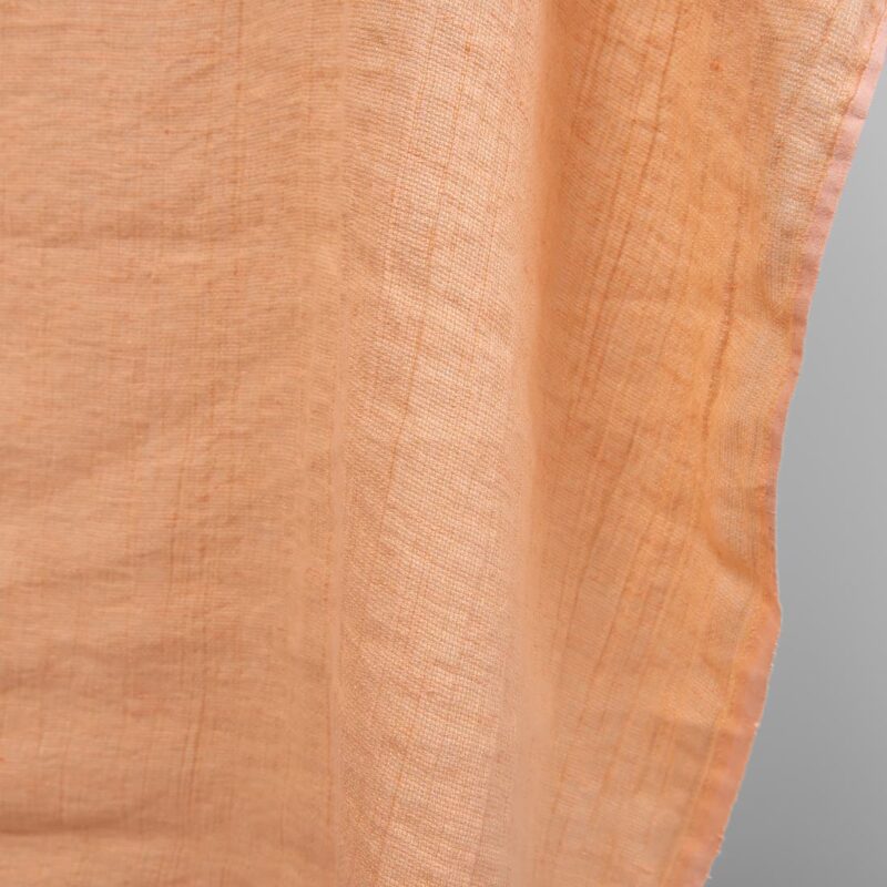 linen washed peach color fabric, 140cm.