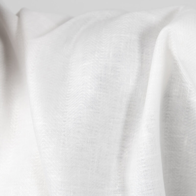 off white linen herringbone fabric