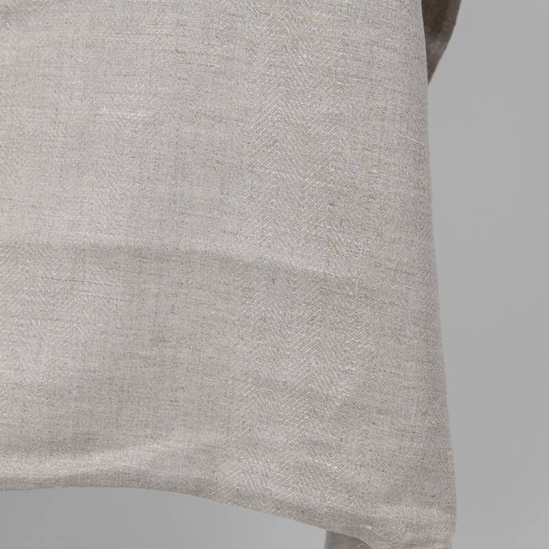 linen natural heringbone