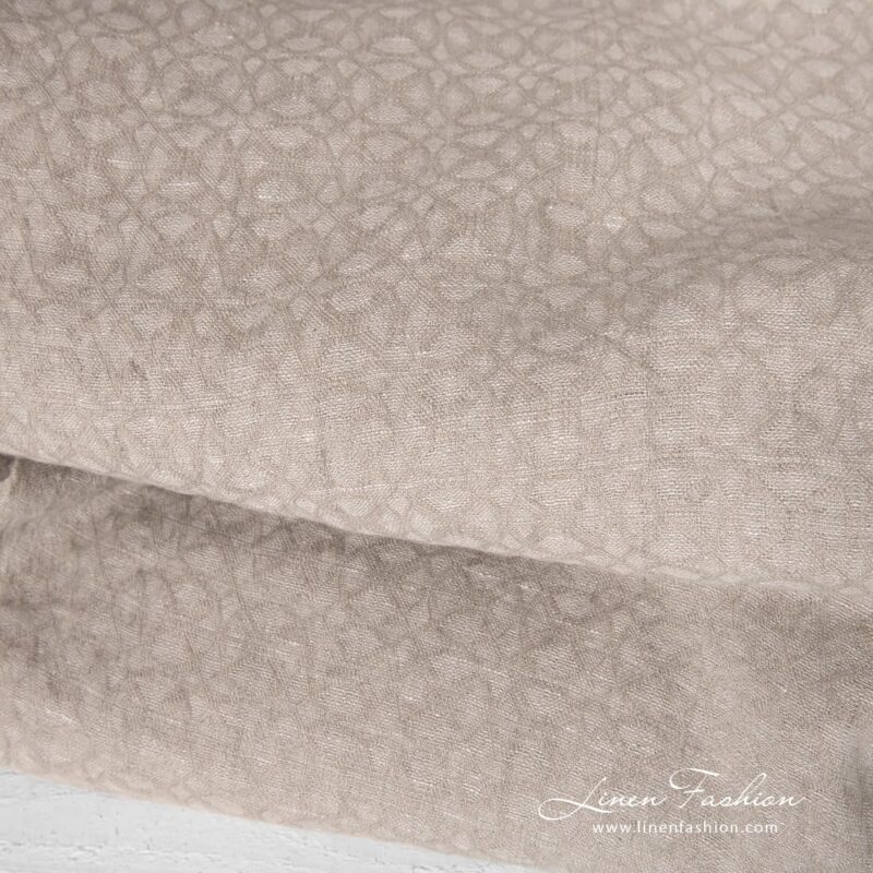 Linen wool natural color fabric undyed