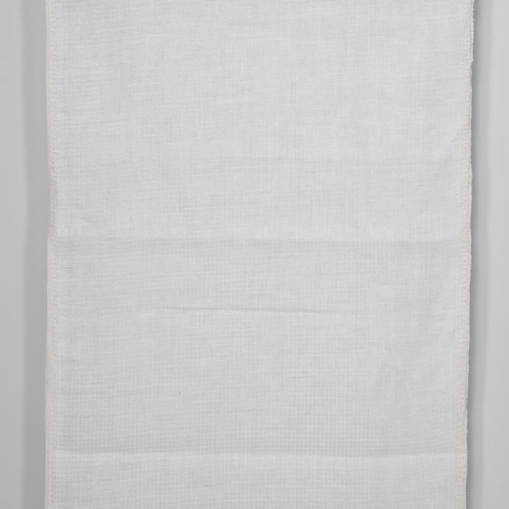 Narrow linen fabric off-white waffle