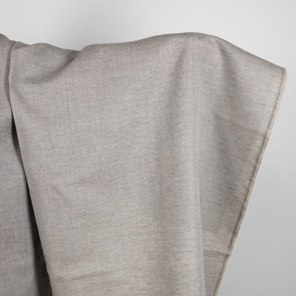 Linen fabric grey-brown and anthracite