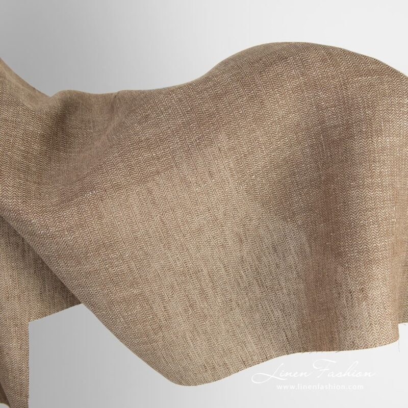 Greyish brown linen fabric