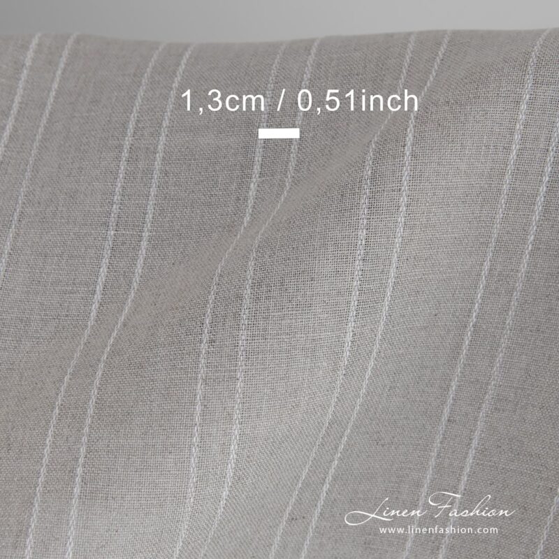 Grey-white linen fabric