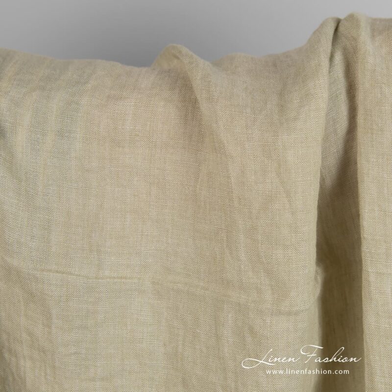 Greyish brown linen fabric, specially washed to increase softness