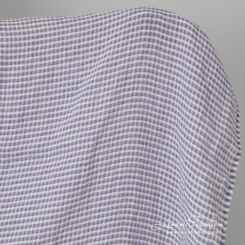 violet linen transparent checks.