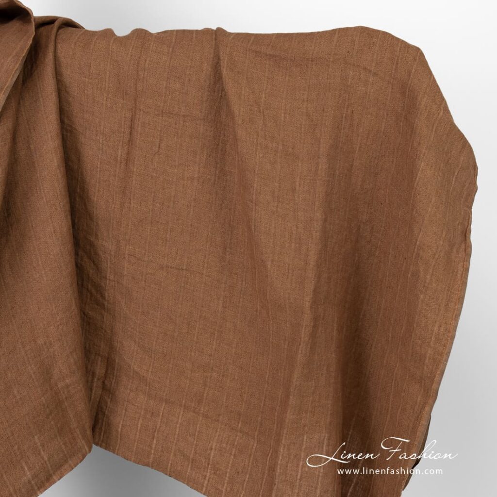 Striped linen fabric