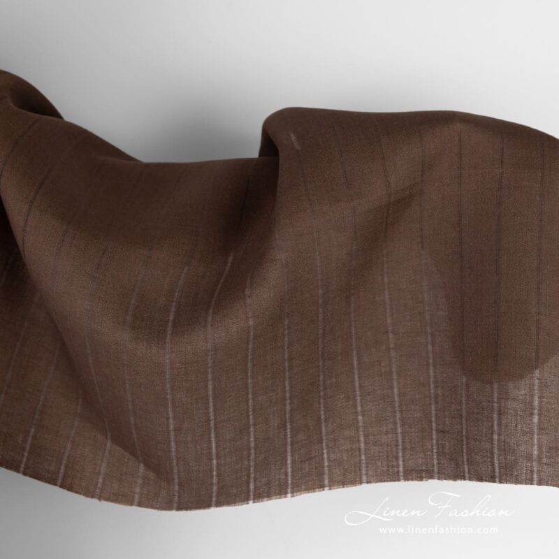Brown linen fabric