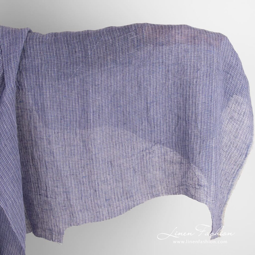 Transparent violet linen fabric