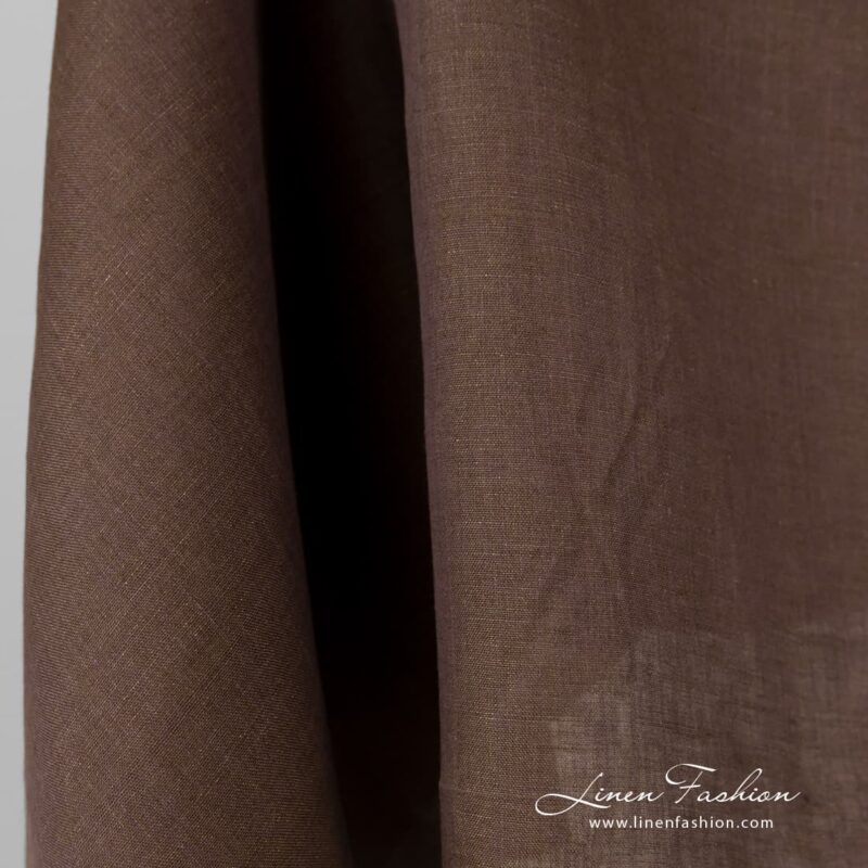 100% linen fabric in green purple.