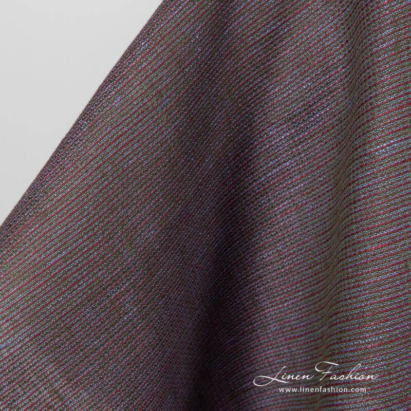 Multi coloured linen fabric.