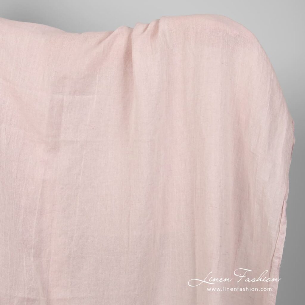 Linen cotton fabric in light lilac