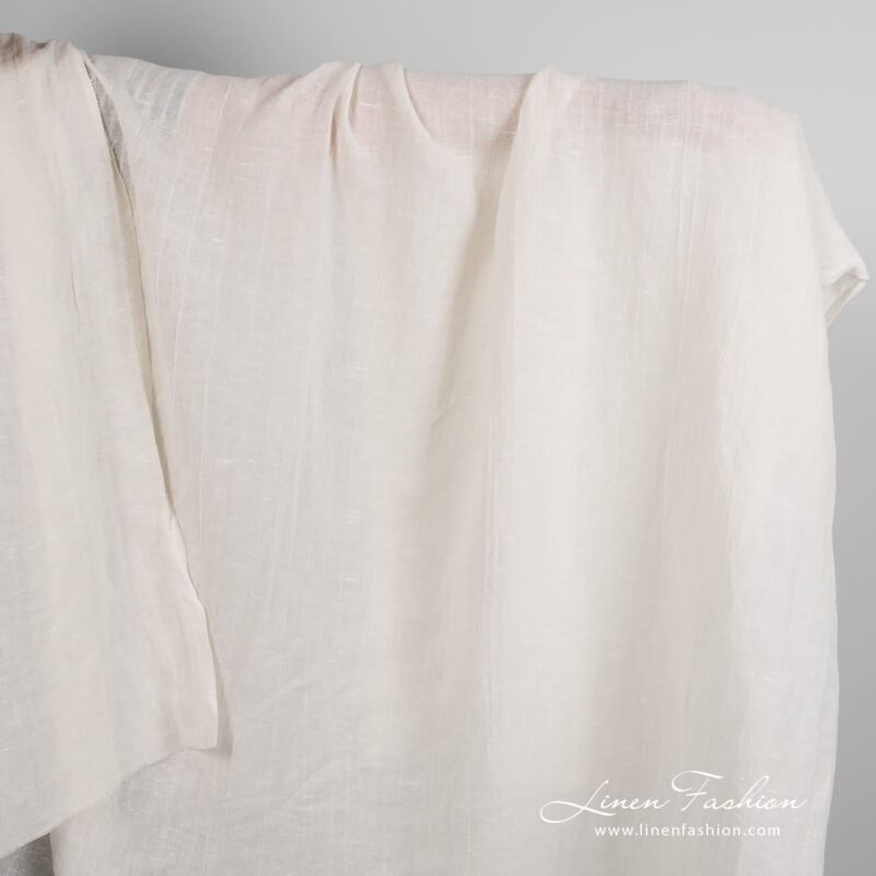 Off-white linen cotton fabric