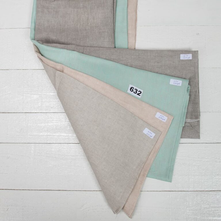 set of linen fabric cuts 632