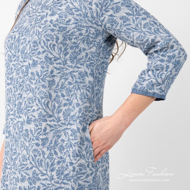 BLUET linen cotton dress with pockets